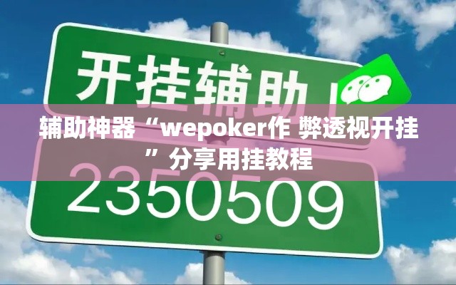 辅助神器“wepoker作 弊透视开挂”分享用挂教程