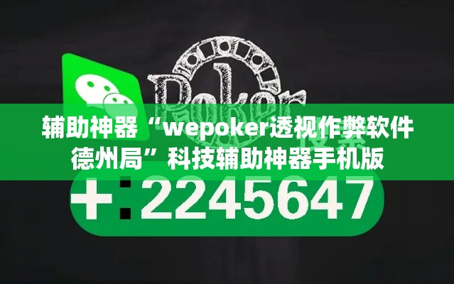 辅助神器“wepoker透视作弊软件德州局	”科技辅助神器手机版