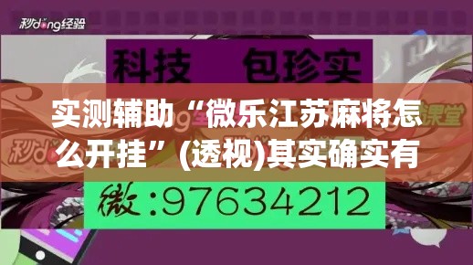 实测辅助“微乐江苏麻将怎么开挂	”(透视)其实确实有挂