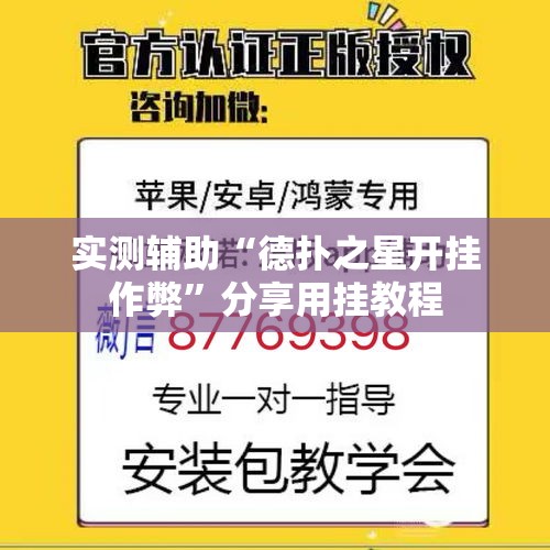 实测辅助“德扑之星开挂作弊”分享用挂教程