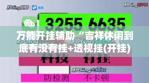 万能开挂辅助“吉祥休闲到底有没有挂+透视挂(开挂)2026必备”科技辅助神器手机版