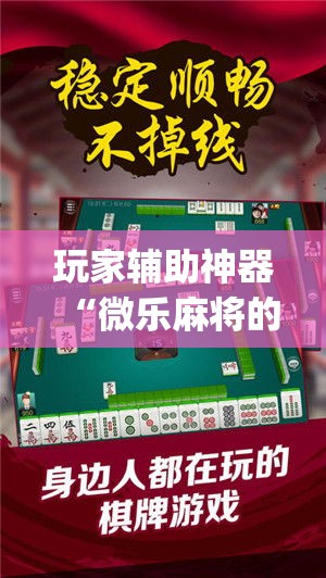 玩家辅助神器“微乐麻将的胜率提高方法”(透视)其实确实有挂