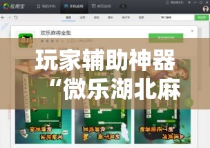 玩家辅助神器“微乐湖北麻将小程序怎么开挂”科技辅助神器手机版