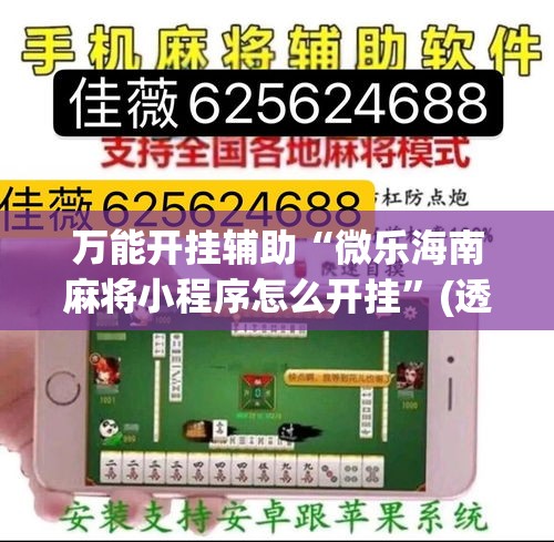 万能开挂辅助“微乐海南麻将小程序怎么开挂”(透视)其实确实有挂