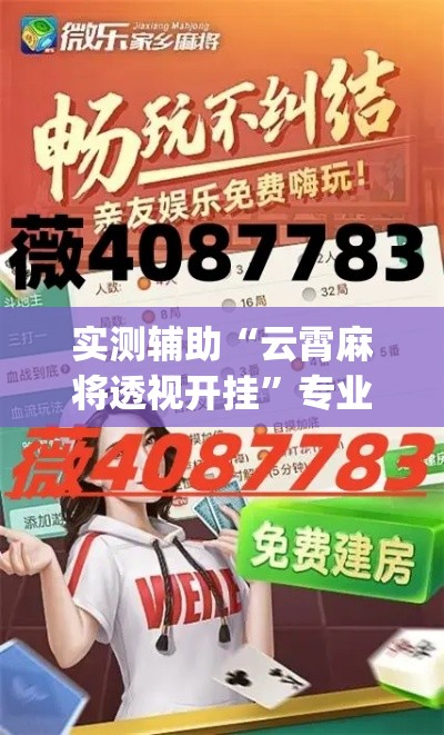 实测辅助“云霄麻将透视开挂	”专业师傅带你一起了解(确实有挂