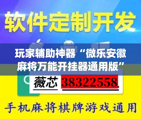 玩家辅助神器“微乐安徽麻将万能开挂器通用版	”(作弊)辅助透视教程