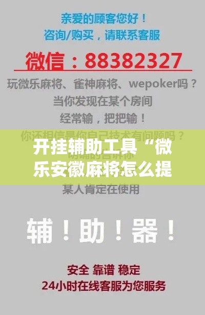 开挂辅助工具“微乐安徽麻将怎么提高胜率”专业师傅带你一起了解(确实有挂