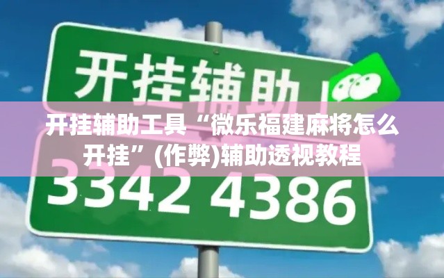 开挂辅助工具“微乐福建麻将怎么开挂”(作弊)辅助透视教程