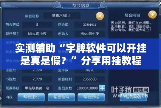 实测辅助“字牌软件可以开挂是真是假？	”分享用挂教程
