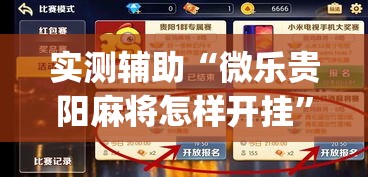 实测辅助“微乐贵阳麻将怎样开挂”(作弊)辅助透视教程