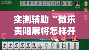 实测辅助“微乐贵阳麻将怎样开挂”(作弊)辅助透视教程