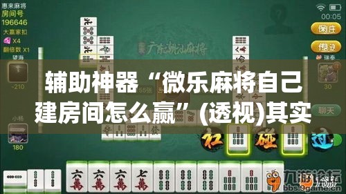 辅助神器“微乐麻将自己建房间怎么赢”(透视)其实确实有挂