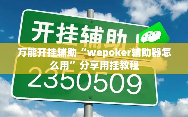 万能开挂辅助“wepoker辅助器怎么用”分享用挂教程