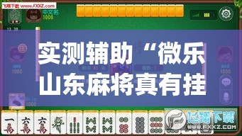实测辅助“微乐山东麻将真有挂么”专业师傅带你一起了解(确实有挂