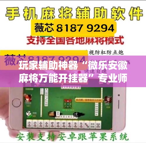 玩家辅助神器“微乐安徽麻将万能开挂器	”专业师傅带你一起了解(确实有挂