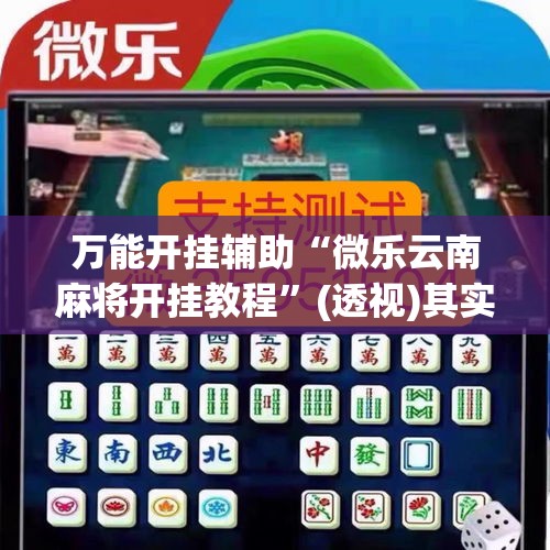 万能开挂辅助“微乐云南麻将开挂教程”(透视)其实确实有挂