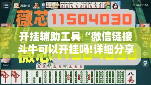 开挂辅助工具“微信链接斗牛可以开挂吗!详细分享装挂步骤