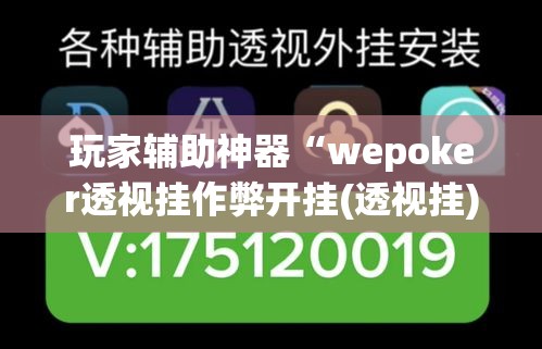 玩家辅助神器“wepoker透视挂作弊开挂(透视挂)”(作弊)辅助透视教程