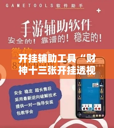 开挂辅助工具“财神十三张开挂透视软件”科技辅助神器手机版