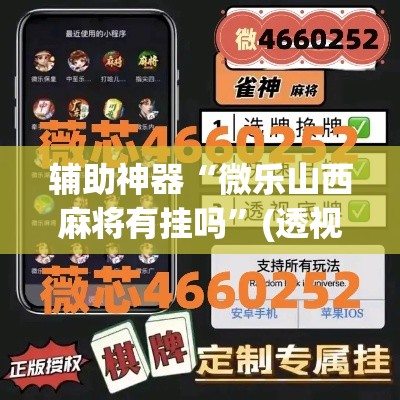 辅助神器“微乐山西麻将有挂吗	”(透视)其实确实有挂