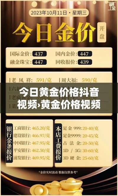 今日黄金价格抖音视频›黄金价格视频最新