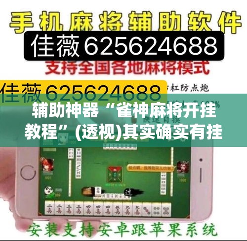 辅助神器“雀神麻将开挂教程”(透视)其实确实有挂