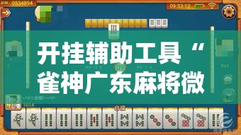 开挂辅助工具“雀神广东麻将微信挂”分享用挂教程