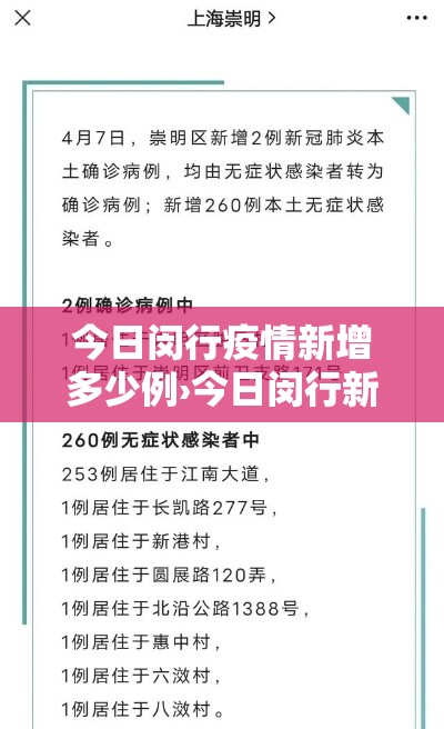 今日闵行疫情新增多少例›今日闵行新闻