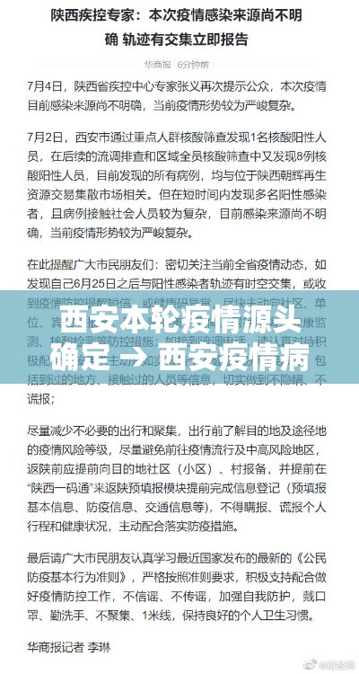 西安本轮疫情源头确定 → 西安疫情病原 西安本轮疫情源头确定 → 西安疫情病原
