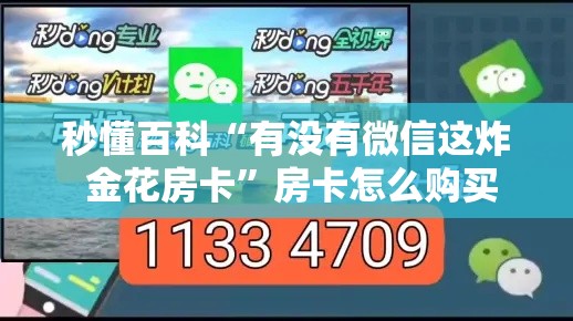 秒懂百科“有没有微信这炸 金花房卡”房卡怎么购买